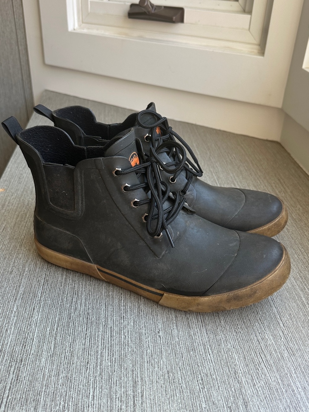 Wind River Outfitting Co Rubber Chelsea Chukka Duck Boot Mens Sz 10 Black